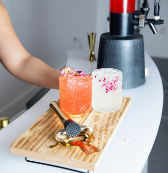 Serving drinks
